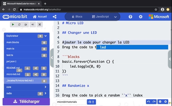 Localizing tutorials with MakeCode for micro:bit