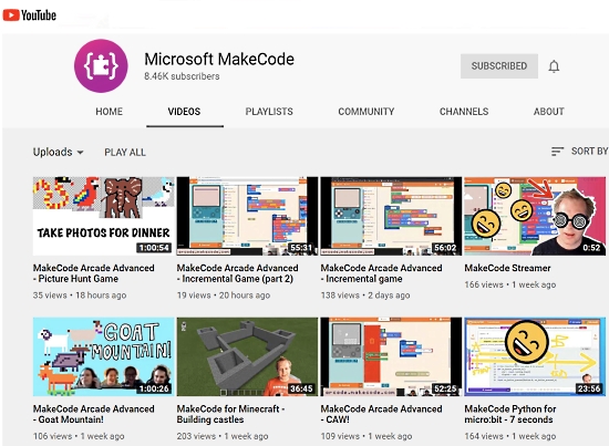 Microsoft YouTube Channel