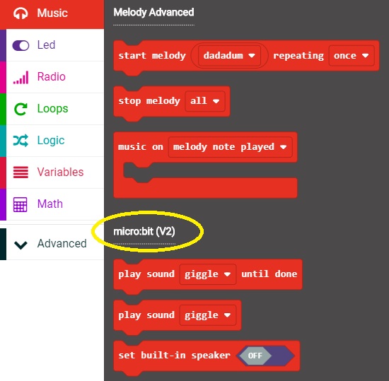 MakeCode for micro:bit V2